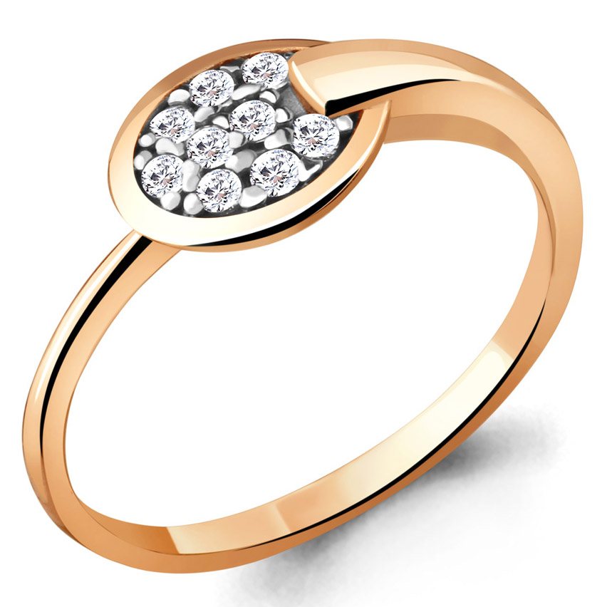 Кольцо, золото, фианит, 68749А.1